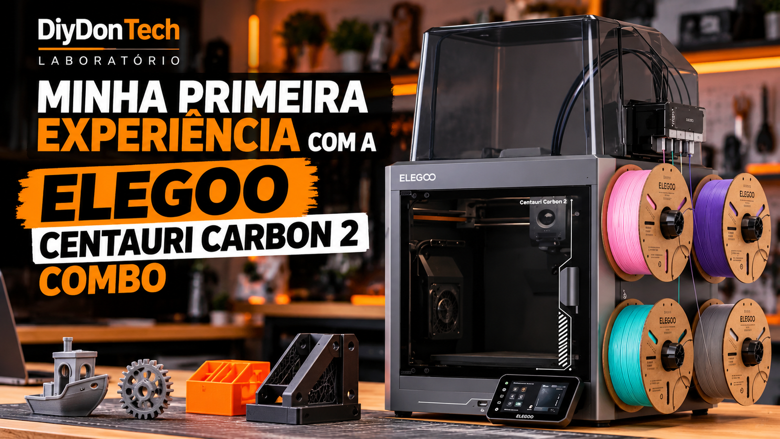 Elegoo Centauri Carbon 2 Combo no Laboratório DiyDonTech