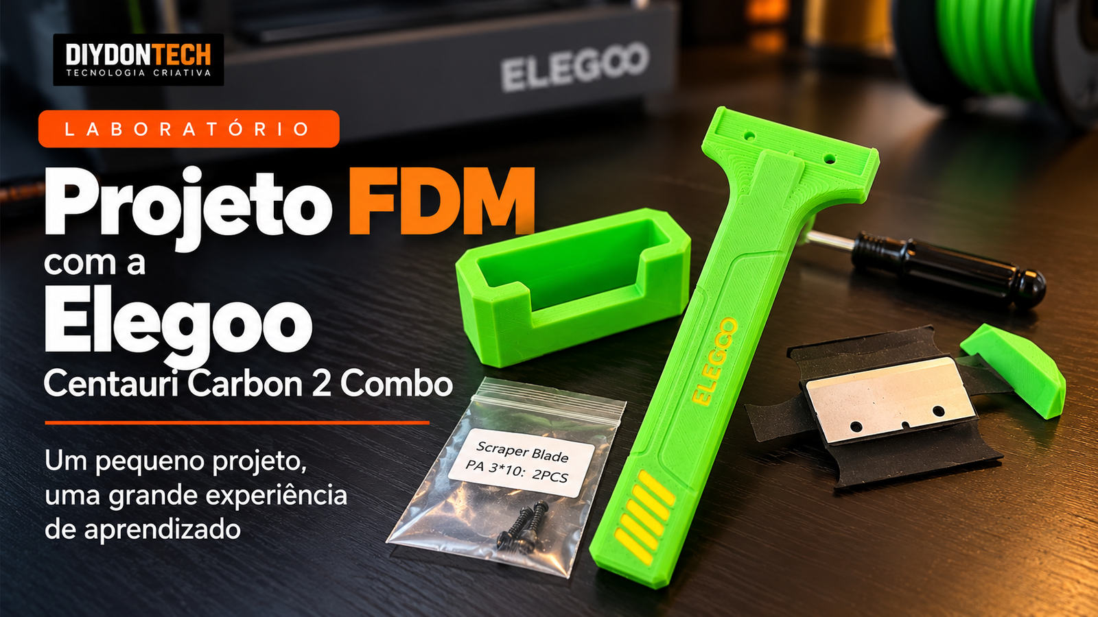 Projeto FDM com a Elegoo Centauri Carbon 2 Combo